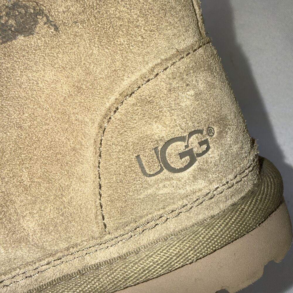 UGG Neumel Suede Sheepskin Ankle Boots Women’s Size 6 Grey Green - Picture 5 of 10